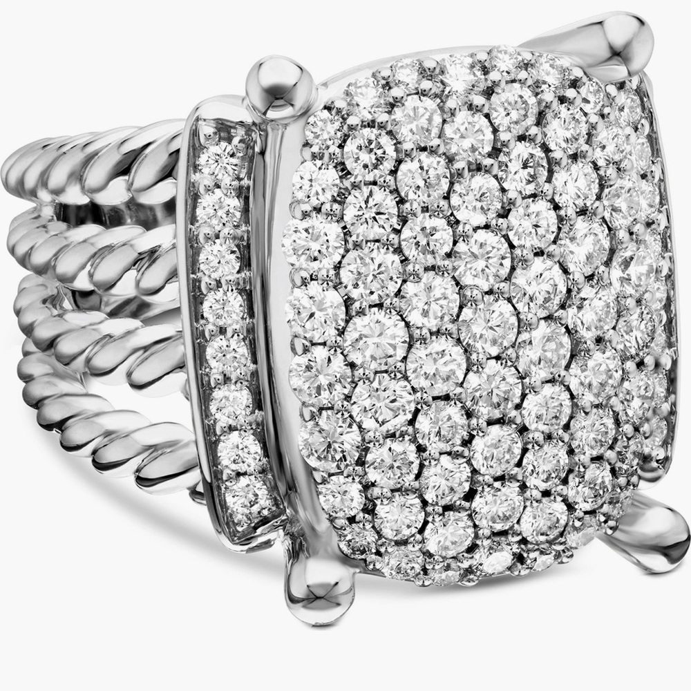 Elegant Silver Diamond Ring